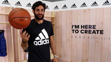 Ricky Rubio, durante un acto de Adidas en Barcelona.