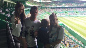 Fabio Coentrao en el estadio del Sporting de Lisboa