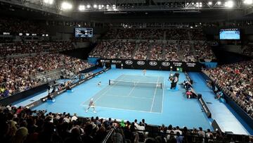 Panorámica de una de las pistas principales del Open de Australia.
