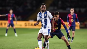 BARCELONA, SPAIN - DECEMBER 15: Yvan Neyou of CD Leganes and Pedro Gonzalez Pedri of FC Barcelona in action during the Spanish league, La Liga EA Sports, football match played between FC Barcelona and CD Leganes at Estadio Olimpico de Montjuic on December 15, 2024 in Barcelona, Spain. (Photo By Javier Borrego/Europa Press via Getty Images)
PUBLICADA 17/12/24 NA MA10 1COL