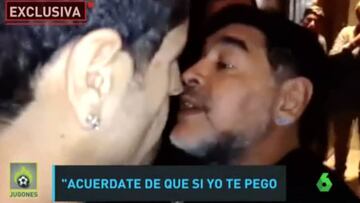 Tremenda bronca de Maradona, con un periodista en Madrid: "Si te pego te estropeo"