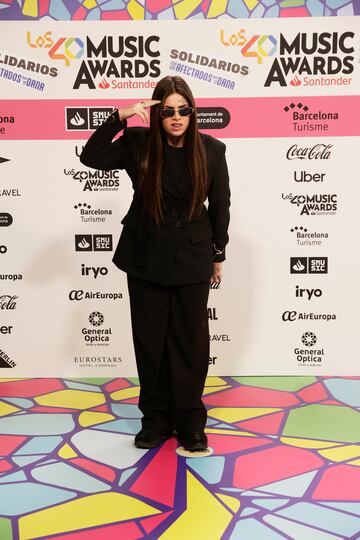 Ptazeta, posando en el photocall de Los40 Music Awards.