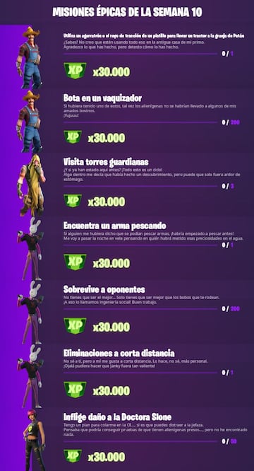 Fortnite Temporada 7: Misiones &Eacute;picas de la Semana 10