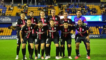 Once que formó en el último partido ante la AD Alcorcón.