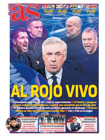 Las portadas de AS de enero