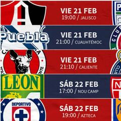 Fechas y horarios de la jornada 7 de la Liga MX