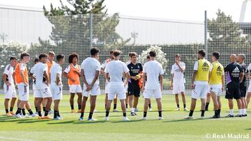 Raúl, en una imagen en la pretemporada del Castilla.