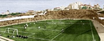 Atlético's old Metropolitano stadium over the years