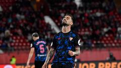 Suso, ante el Almería.