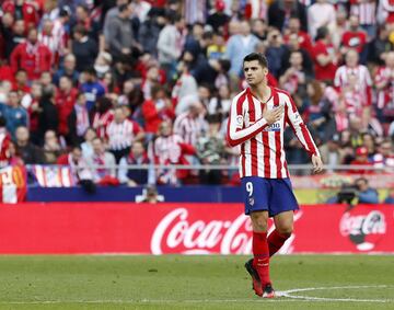 Atlético de Madrid 1-1 Sevilla | Álvaro Morata transformó un penalti por mano del defensor del Sevilla Diego Carlos. 