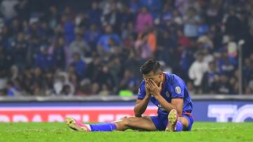 Angel Sepulveda of Cruz Azul during the game Cruz Azul vs Pumas UNAM, corresponding to Round 12 of the Torneo Apertura 2023 of the Liga BBVA MX, at Azteca Stadium, on October 07, 2023.
<br><br>
Angel Sepulveda de Cruz Azul durante el partido Cruz Azul vs Pumas UNAM, correspondiente a la Jornada 12 del Torneo Apertura 2023 de la Liga BBVA MX, en el Estadio Azteca, el 07 de Octubre de 2023.
