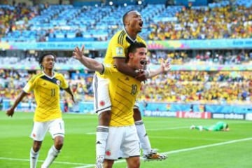 La Selección goleó a los europeos con goles de Pablo Armero, Teo Gutiérrez y James Rodríguez.