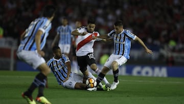 Buenos Aires, 23 OCTUBRE
 Copa Libertadores de America
 River Plate vs Gremio de Brasil por la semifinal en el Estadio Monumental.
 Gozalo Martinez () de River Plate
 FOTO ORTIZ GUSTAV0