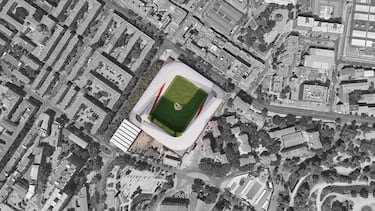El proyecto del nuevo estadio de Vallecas propone un recinto moderno y funcional sin renunciar al barrio. Las imágenes muestran cómo la reorientación y el rediseño permitirían integrar el campo en el mismo corazón urbano que siempre lo ha acogido.