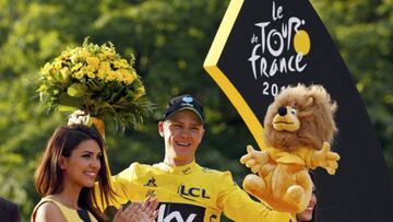 Chris Froome celebra su victoria en el Tour de Francia 2016.