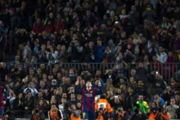 1-0. Messi celebró el primer tanto.