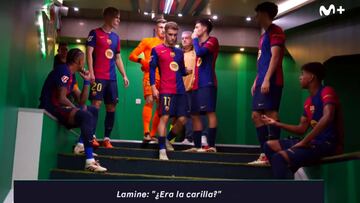 La vacilada tremenda de Lamine Yamal a Dani Olmo tras perder un diente contra el Betis y tirarlo