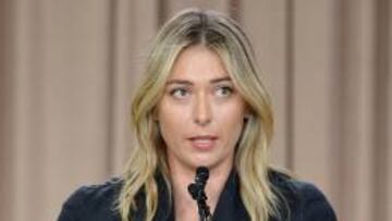 Maria Sharapova en la rueda de prensa en la que confesó su positivo con Meldonium. == FOR NEWSPAPERS, INTERNET, TELCOS & TELEVISION USE ONLY ==