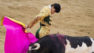 FILE - In this May 16, 2011 file photo, Spanish bullfighter Victor Barrio performs during a bullfight of the San Isidro&#039;s fair at the Las Ventas Bullring in Madrid.  The matador has been fatally gored in Spain during a bullfight in an eastern town &mdash; the first professional bullfighter to be killed in the ring in more than three decades.  The 29-year-old Barrio was pronounced dead late Saturday, July 9, 2016,  by a surgeon at the Teruel bullring. (AP Photo/Daniel Ochoa de Olza, File)