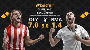 Olympiacos vs. Real Madrid: horario, dónde ver, pronósticos y clasificación