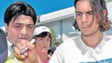 <b>FIGURA.</b> Nadal fue presentado en Stuttgart como un 'superstar.