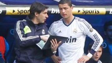 Karanka, dando instrucciones a Cristiano Ronaldo.