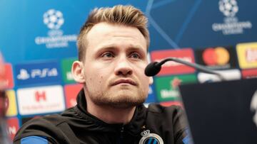 Mignolet, en la rueda de prensa previa al Brujas - Real Madrid.