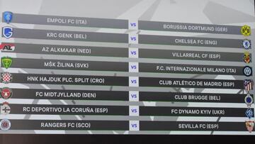 Hadjuk-Atlético, Rangers-Sevilla, AZ Alkmaar-Villarreal y Depor-Dinamo Kiev, en la Youth League