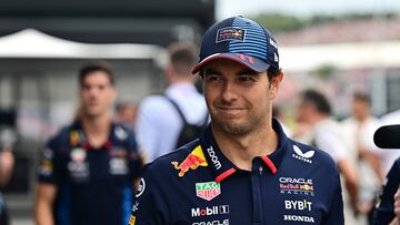 Formula One F1 - Hungarian Grand Prix - Hungaroring, Budapest, Hungary - July 21, 2024 Red Bull's Sergio Perez arrives ahead of the race REUTERS/Marton Monus