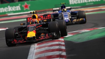 Max Verstappen en el GP de M&eacute;xico con el Red Bull.