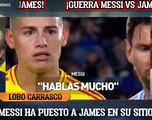 La pelea en El Chiringuito por el reclamo de Messi a James