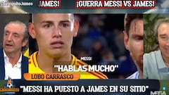 La pelea en El Chiringuito por el reclamo de Messi a James