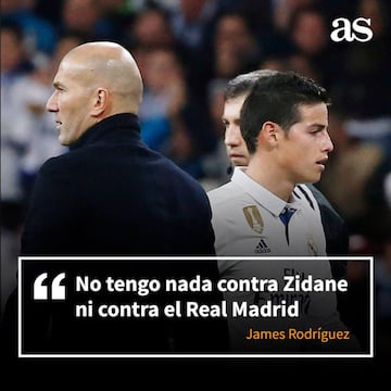 James dio muestras que no tiene rencores contra nadie del Madrid y mucho menos con Zidane