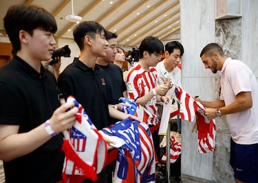 Jo?o F¨¦lix, apenas 15¡ä de trabajo y duda para el estreno del Atleti