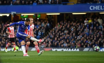 Eden Hazard finds the target against Southampton