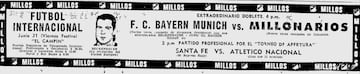 Millonarios vs Bayern Múnich en 1968