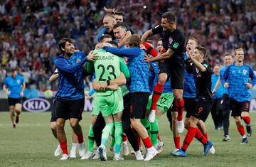 Los croatas celebraron el pase a los cuartos de final.