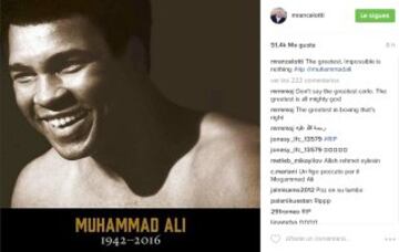 Los deportistas homenajean a Muhammad Ali en las redes sociales