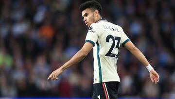 Luis Díaz durante un partido con Liverpool por Premier League.