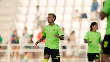 Rodri, en un calentamiento.