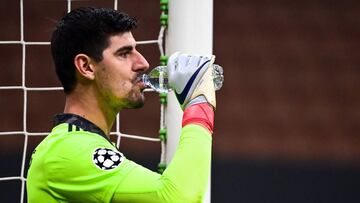 Thibaut Courtois en el Inter de Milán-Real Madrid de Champions.