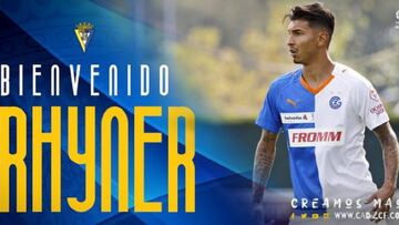 Rhyner, jugador del C&aacute;diz