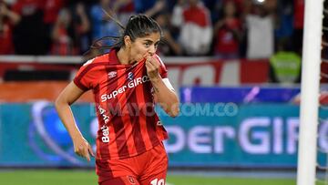 Catalina Usme en la final de Liga Femenina entre América y Deportivo Cali.