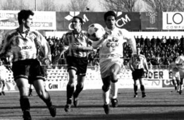 Morientes comenzó su carrera como profesional en el Albacete Balompié con 17 años de edad. 