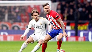 Saúl, ante Modrid en el Atlético-Real Madrid de Copa.