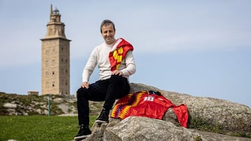 25/03/2022 DEPORTIVO DE LA CORU&Ntilde;A. ENTREVISTA A FRAN EN TORRE DE HERCULES