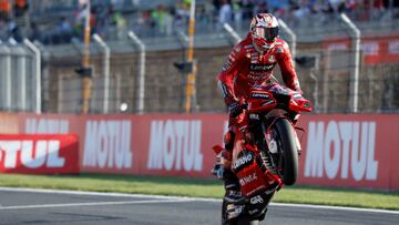 Motorcycling - MotoGP - Japanese Grand Prix - Suzuka Circuit, Suzuka, Japan - September 25, 2022 Ducati Lenovo's Jack Miller celebrates winning the race REUTERS/Issei Kato