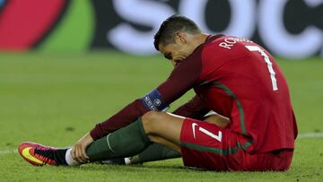 Cristiano Ronaldo con Portugal durante la Eurocopa 2016. 