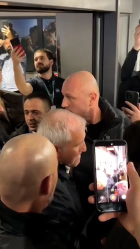 Locura en Belgrado: el brutal recibimiento a Obradovic de los fans de Partizán para evitar su dimisión