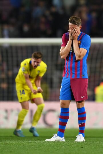 Luuk de Jong abatido tras finalizar el encuentro.